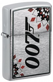 Зажигалка ZIPPO James Bond™ с покрытием Brushed Chrome 48734 