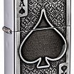 Зажигалка ZIPPO Ace Of Spades с покрытием Brushed Chrome 49637